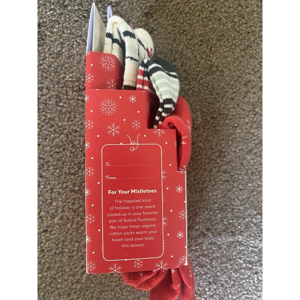 pact Women's Premium Holiday Crew Socks 3-Pack NWT - Picture 4 of 5
